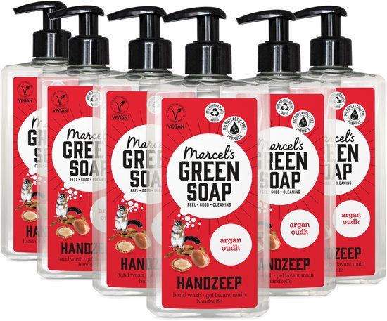 Marcel's Green Soap Handzeep - Argan & Oudh - 6 x 250ml