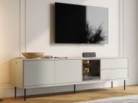 Mobistoxx EMPIRO Meuble tv-hifi EMPIRO 3 portes 2 tiroirs 194 cm cachemire avec led