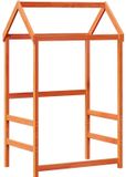 vidaXL Kinderbedhuisje - 118x70x176,5 cm - massief grenenhout - wasbruin