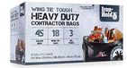 Iron Hold 1416608 Zwart 45 Gallon 3 mil dikte, Vleugelband, Heavy Duty vuilnisbakken van bessen, 18ct