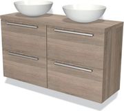 Maxaro Badkamermeubel Modulo Plato Slim Eiken 120cm 4 Lades