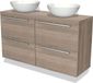 Maxaro Badkamermeubel Modulo Plato Slim Eiken 120cm 4 Lades