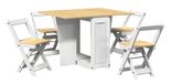VidaXL 5-delige eethoek Corona wit grenenhout