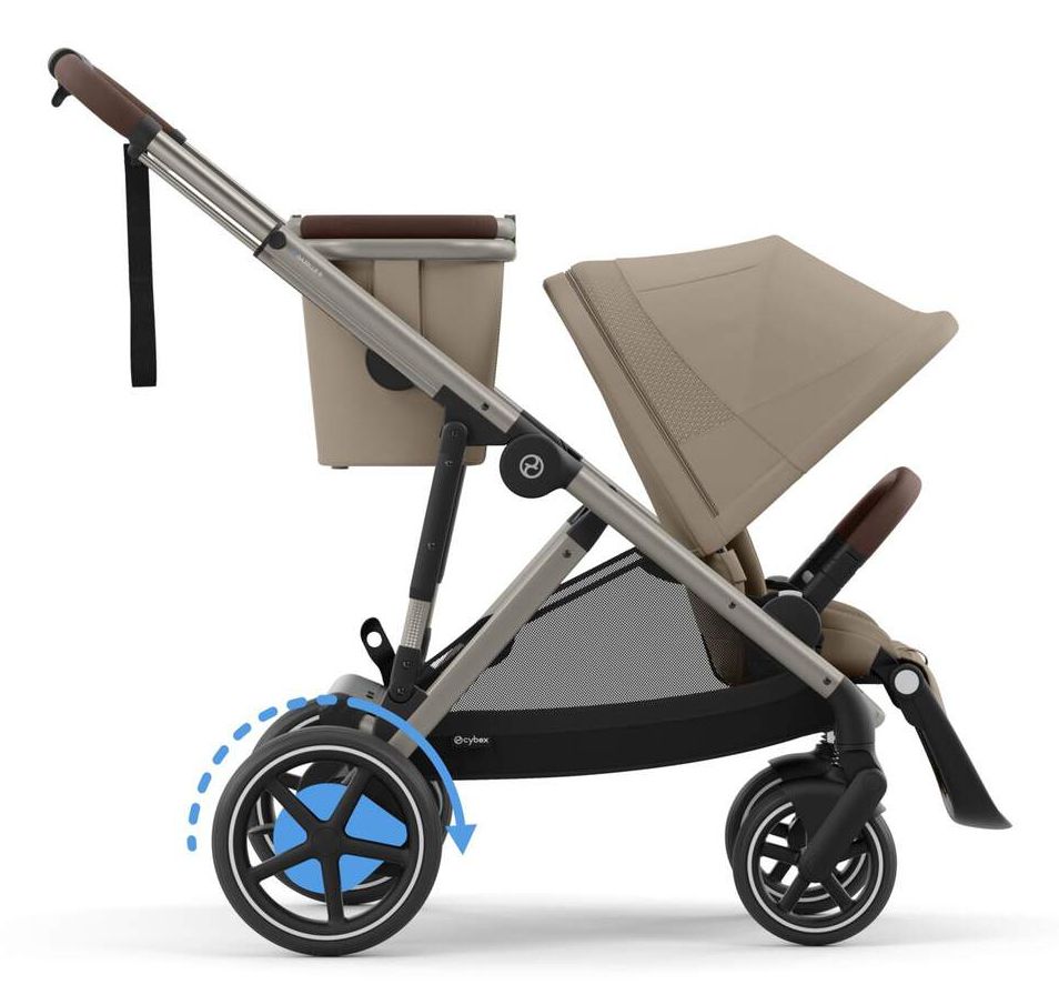CYBEX e-Gazelle S Traditionele kinderwagen - Almond Beige - Taupe Frame