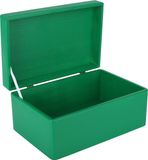 Creative Deco Grote Houten Doos Opbergdoos Groen | 30 x 20 x 14 cm | met Deksel