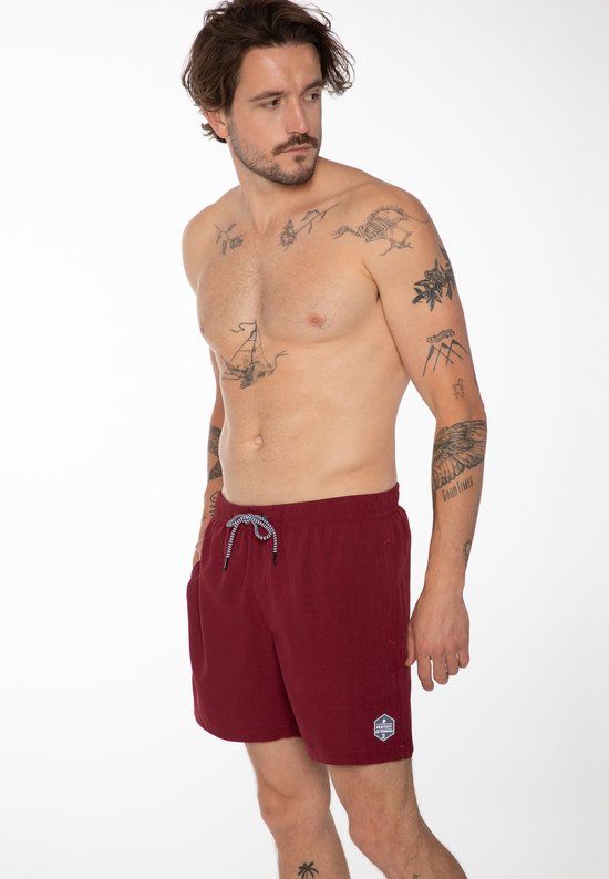 Protest Davey Zwemshort Heren Red Sangria Regular Fit Polyester