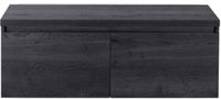 BES LED Frozen Badmeubelset 120 cm - Greeplijst in Kleur - Inclusief Wastafelbovenblad Black Oak