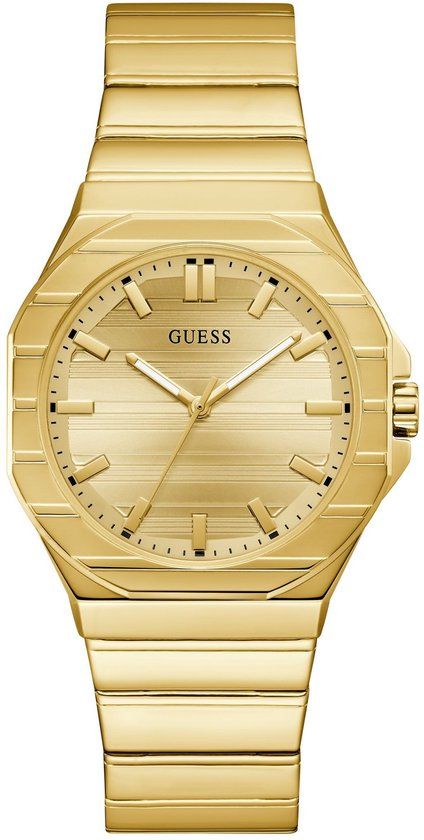 Guess Jaq GW1070G2 Herenhorloge, analoog, roestvrij staal, 38 mm, goudkleurig