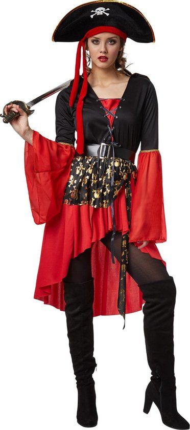 dressforfun - Pirate Queen Costume - Women's - Size M - Black/Red