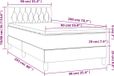 vidaXL Boxspring met matras, stof, taupe, 90x200 cm