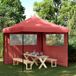 Maison Exclusive - Tente de réception pliable avec système pop-up et 2 panneaux latéraux, bordeaux