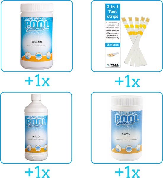 Pool Power Zwembad Onderhoudsset - Startersset (4-delig)