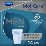 Molicare Premium Men Pad 2 Druppels 330 ml Absorptie - 6 x 14 stuks - Voordeelverpakking