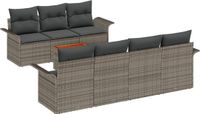 vidaXL Tuinbank Set 8-delig Grijs Polyrattan