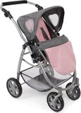 BAYER CHIC 2000 Combi Poppenwagen 3 in 1 EMOTION ALL IN Melange grijs roze