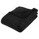 Atmosphera Plaid deken - noir - polyester - 130 x 180 cm - Plaid de canapé - Plaid polaire