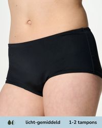 moodies period undies Moodies menstruatie zwemkleding tiener - Boxer broekje - licht-gemiddeld kruisje - maat 152/158 (XS) - Zwart