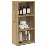 vidaXL - Badkamer - wandkast - Ambachtelijk - Eiken - 30 - x - 16 - x - 62,5 - cm