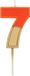 Folat Party Products Folat Kaars Retro Cijfer 7 Oranje