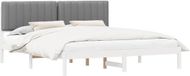 vidaXL Bedframe met Gevoerde Hoofdbord Lichtgrijs 180 x 200 cm