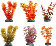 Flamingo Aquarium Plastic Plant Cuba Decoratie - Willekeurig - 12 cm