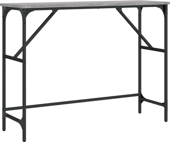 vidaXL Wandtafel 100x32x75 cm bewerkt hout grijs sonoma eikenkleurig
