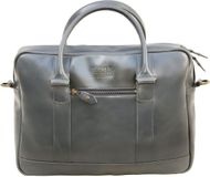 BUCKLE & SEAM Leren Business tas Everett Yellow Business Bag Anthracite