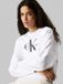 Calvin Klein Jeans Dames LS MONOLOGO FRANSE TERRY RLXD CN LV047B234G, Wit (Briljant Wit), L