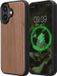 kwmobile Echt Houten Beschermhoes voor Apple iPhone 16 – Hout & TPU Cover – donkerbruin walnoothout