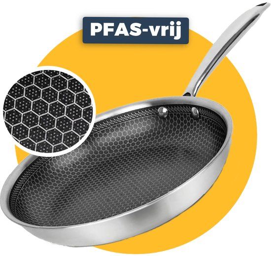 Pasper Koekenpan Ø 30 cm RVS Honingraat