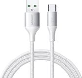 Joyroom USB-A naar USB-C Kabel - Snellaad en Data Kabel - 3A - 2 Meter - Flash Series - Wit