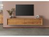 PURE OAK Meuble TV en bois de Chêne sauvage 220x40x40 naturel huilé #120