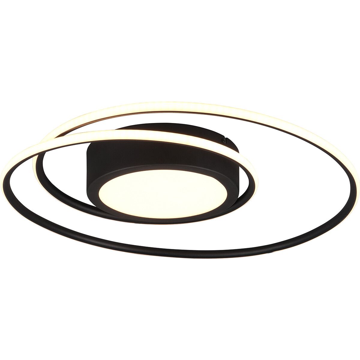 BES LED Trion Yivon Plafondlamp - 56W - Dimbaar - Rond - Zwart