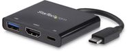 StarTech USB-C Multiport Adapter - HDMI, USB 3.0, 60W PD - Black