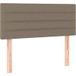 Tête de lit taupe 90x5x78/88 cm tissu