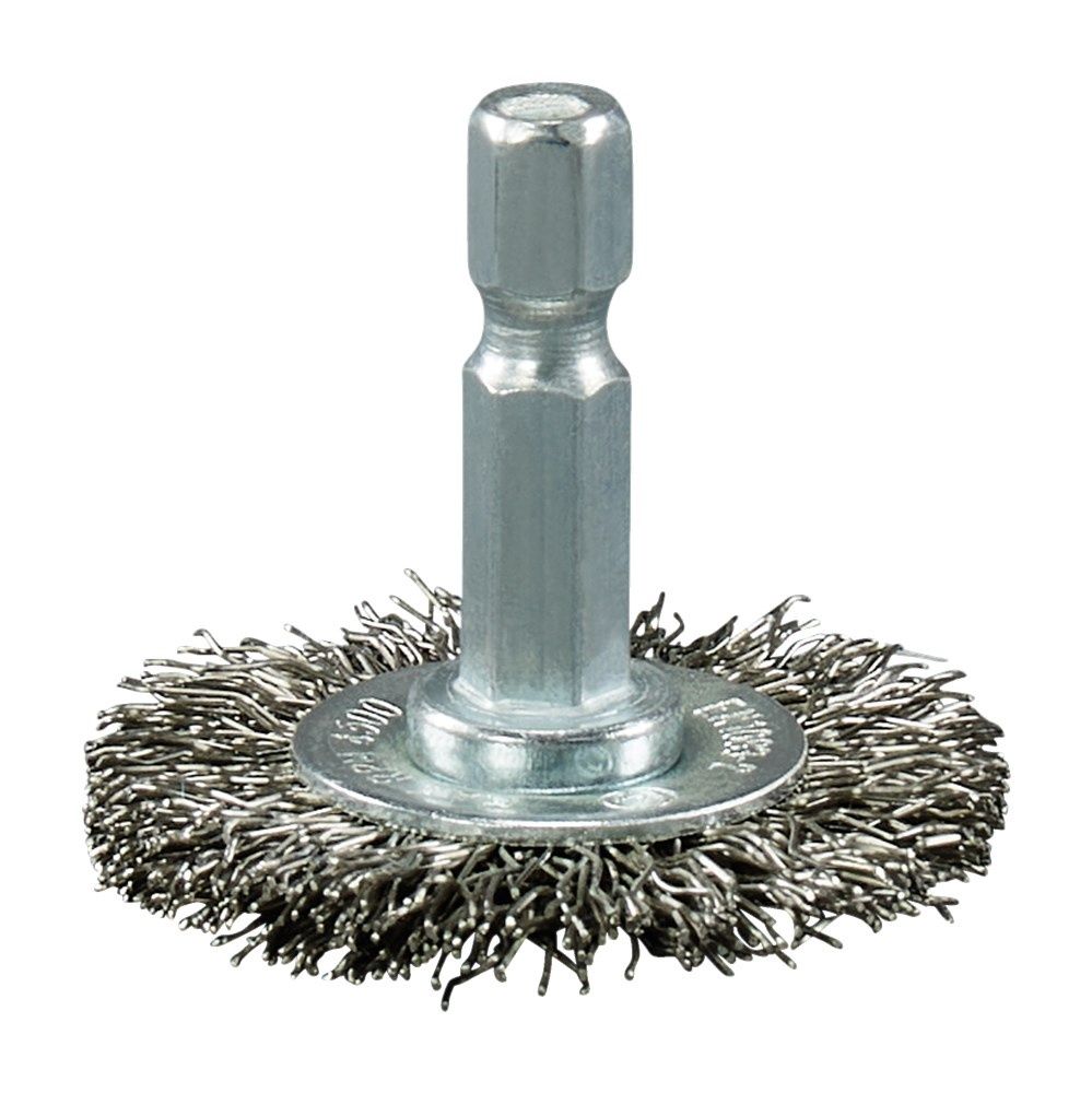 Rondborstel Zeskant 1/4"x38mm RVS - D-76607