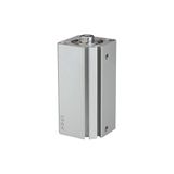 Korte RIEGLER Korte cilinder »ACQ« dubbelwerkende magneet, IG, zuiger Ø 20, hub 10, aansluiting M5x0,8, werkdr. 1-10 bar, temp. -20 °C tot 70 °C