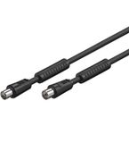 Alcasa S-PAK10S coax-kabel 10 m Zwart