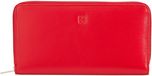 DuDu Portefeuille Femme Grand Élégant Cuir Naturel Portefeuille zippé Rouge