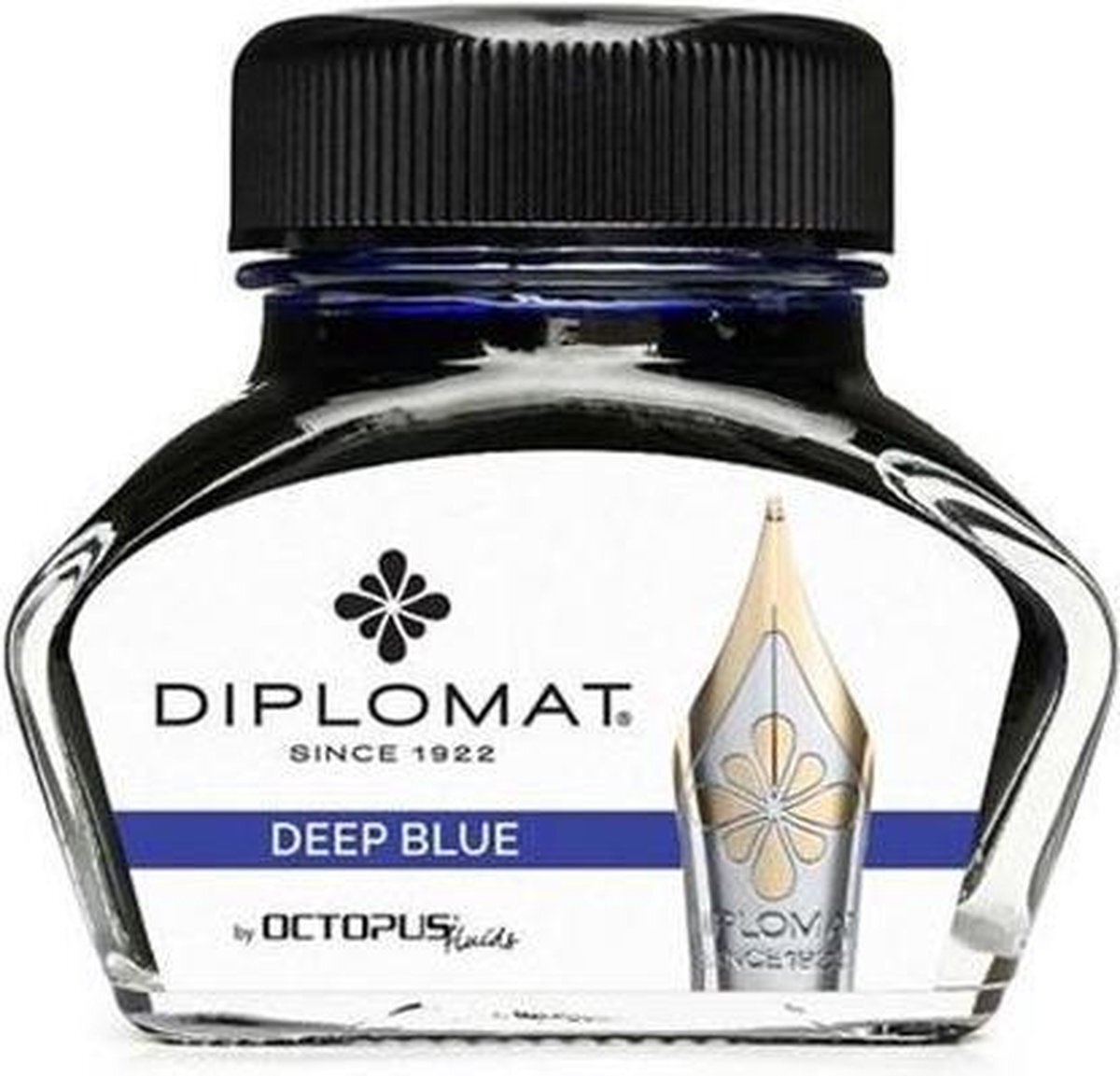 diplomat inkt Diplo Octopus 30 ml unisex glas donkerblauw
