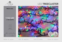 Anna's Collection Clusterverlichting - gekleurd - 1152 led lampjes - 15m - zwart snoer