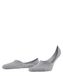 FALKE Step Medium Cut onzichtbaar effen katoen footies heren grijs - maat 47-48