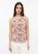 s.Oliver T-shirt Bordeaux à fleurs Coton Élasthanne Taille 40