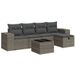 vidaXL 5-delige Loungeset met Kussens, Poly Rattan, Grijs