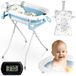 Ricokids Opvouwbaar babybadje met standaard, thermometer en inzetstuk RK-287 wit-blauw