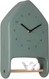 Karlsson Wandklok Love Birds - Jungle groen - 7.1x20x32cm