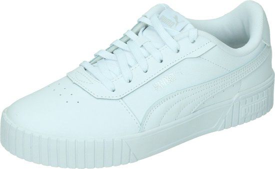 PUMA Carina 2.0 Dames Sneakers - Wit/Zilver - Maat 37