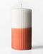 HEMA Bougie Pilier Ø 7 X 13 Cm Nervures Ivoire-orange (orange foncé)