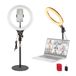 NEEWER Entry Level N22 Bureaulamp, 26,7 cm (10,5 inch), met houder/mobiele telefoonhouder, compatibel met iPhone/afstandsbediening, 10 W LED-verlichting voor streaming, make-up, selfie