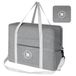 AiQInu Reistas, handbagage, 45 x 36 x 20 cm, opvouwbaar, voor dames en heren, met schouderriem, grijs